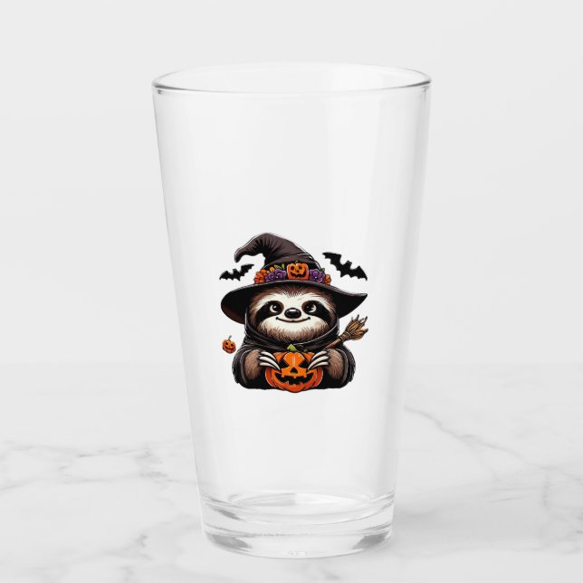 Beängstigendes Halloween-Hexenhut-Kostüm-Spooky-Me Glas (Vorderseite)