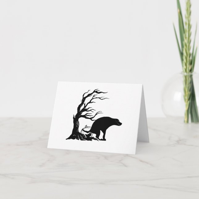 Beängstigendes Halloween Kackend Hund Karte (Vorderseite)