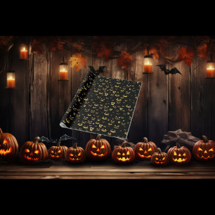 Beängstigendes Halloween-Kürbis-Muster Geschenkpapier