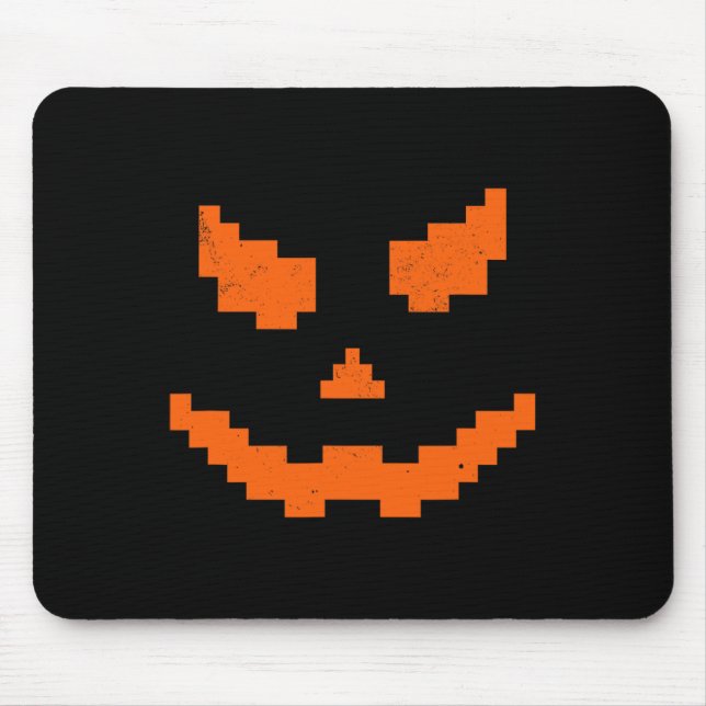 Beängstigendes Halloween Kürbislaterne Pumpkin Evi Mousepad (Vorne)