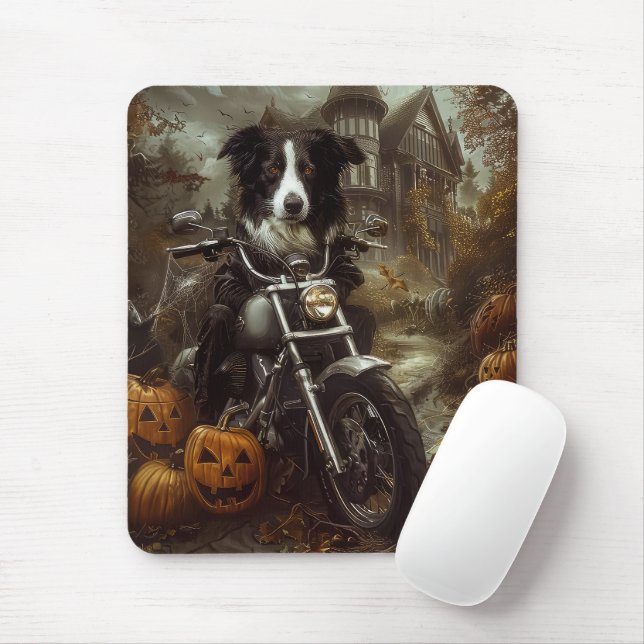 Beängstigendes Halloween-Motorradfahren an der Gre Mousepad (Mit Mouse)