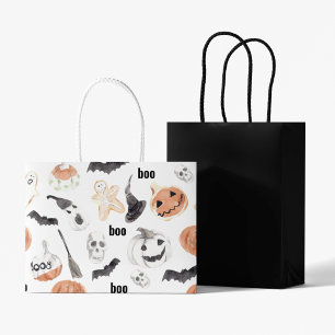 Beängstigendes Halloween-Muster  Happy Halloween Große Geschenktüte