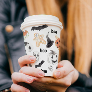 Beängstigendes Halloween-Muster  Happy Halloween Pappbecher