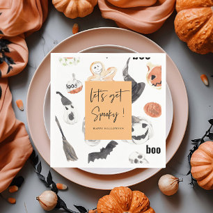 Beängstigendes Halloween-Muster  Happy Halloween Serviette