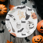 Beängstigendes Halloween-Muster Pappteller<br><div class="desc">Beängstigendes Halloween-Muster</div>