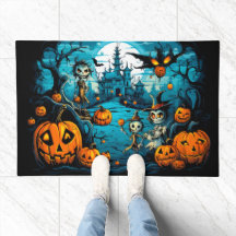 Beängstigendes Halloween Pumpkins Ghouls Spuk Mans