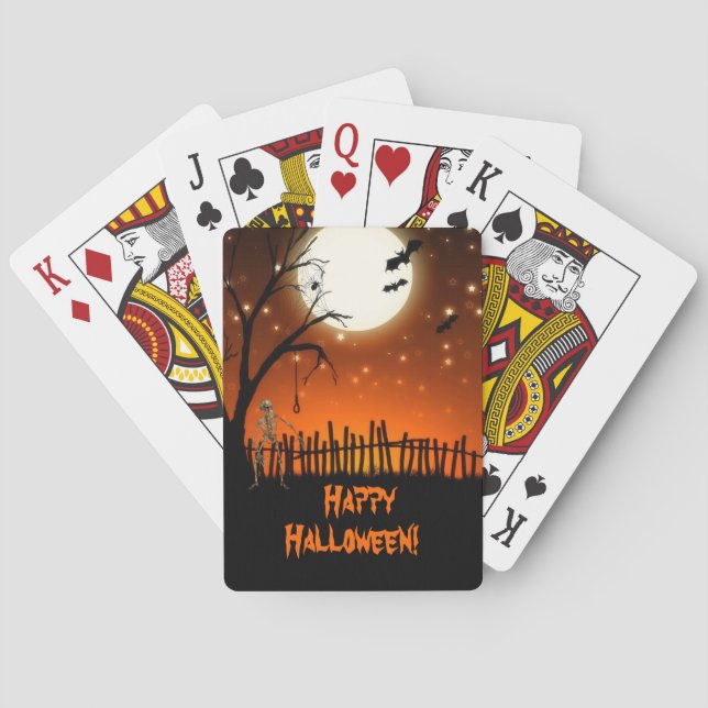 Beängstigendes Halloween Spielkarten (Rückseite)