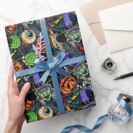 Beängstigendes Halloween Spooky Geschenkpapier