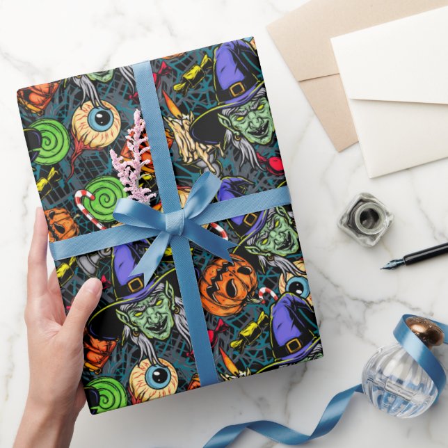 Beängstigendes Halloween Spooky Geschenkpapier (Schenken)