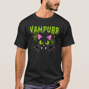 Beängstigendes Halloween Vampurenkatze Vampire Kos T-Shirt
