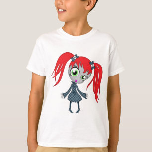 Beängstigendes kleines Creepy Mädchen T-Shirt