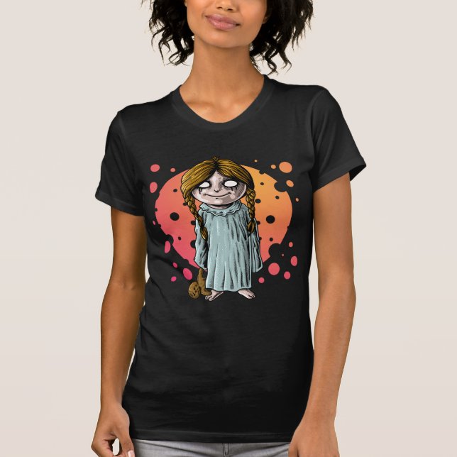 Beängstigendes kleines Mädchen T-Shirt (Vorderseite)