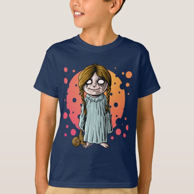 Beängstigendes kleines Mädchen T-Shirt (Vorderseite)