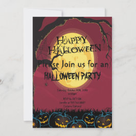beängstigendes Kürbis-Halloween-Party Einladung