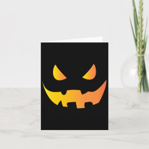 Beängstigendes Kürbisgesicht zu Halloween Karte