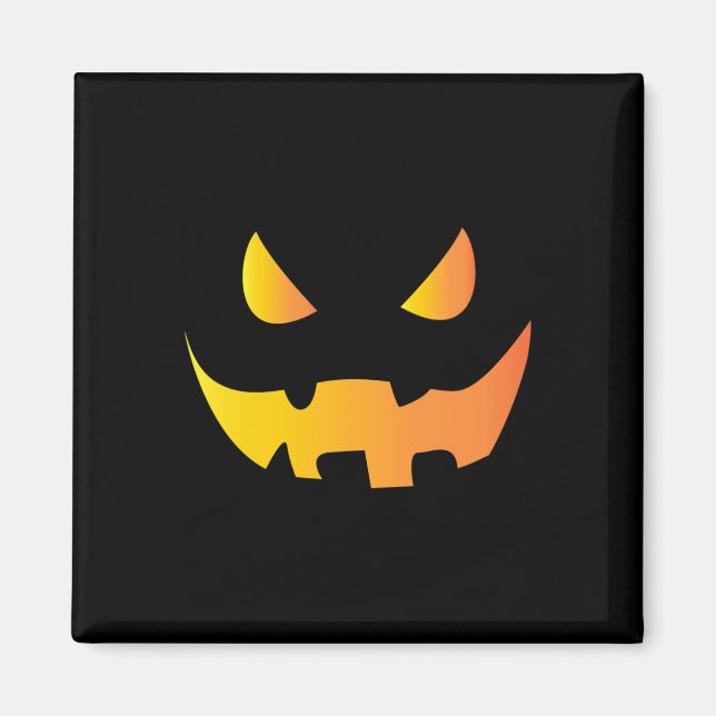 Beängstigendes Kürbisgesicht zu Halloween Magnet (Vorne)
