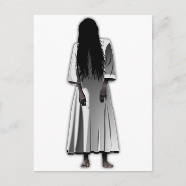 Beängstigendes Mädchen Postkarte (Vorderseite)