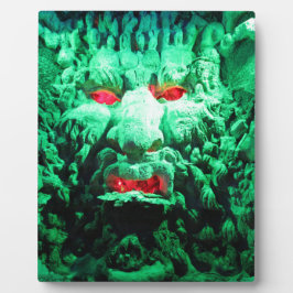 Beängstigendes Maskengefecht Fotoplatte