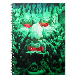 Beängstigendes Maskengefecht Notizblock