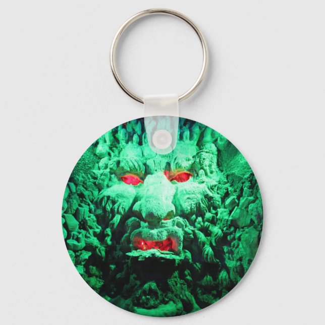 Beängstigendes Maskengefecht Schlüsselanhänger (Vorderseite)