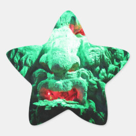 Beängstigendes Maskengefecht Stern-Aufkleber