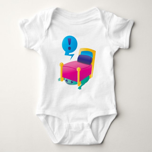 BEÄNGSTIGENDES Monster, das unter dem BETT lauert Baby Strampler (Vorderseite)