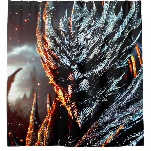 Beängstigendes Monster Duschvorhang (Vorderseite)