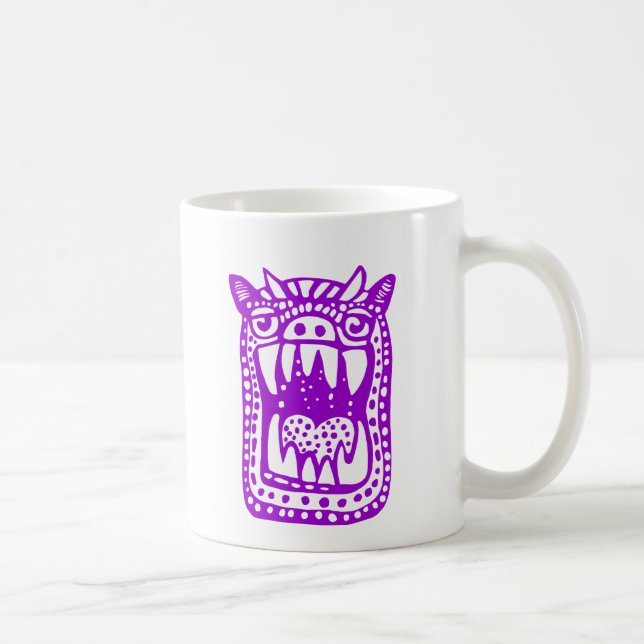 Beängstigendes Monster - Lila Tasse (Rechts)