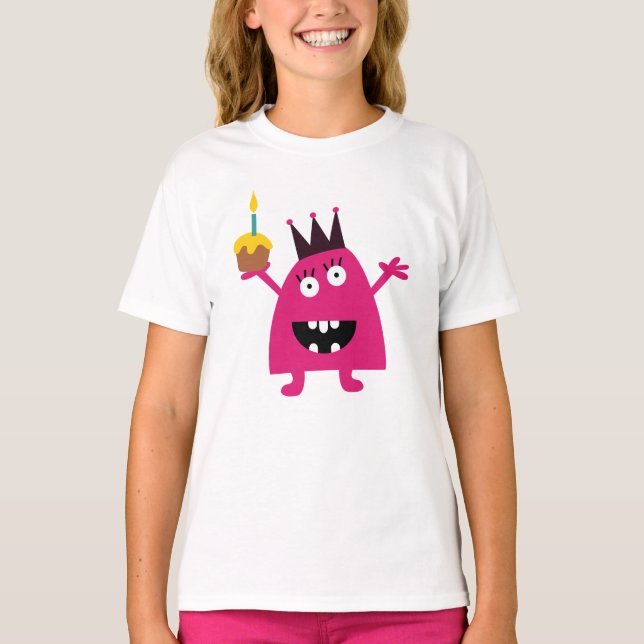 Beängstigendes Monster mit einem Hutmädchen-T - Sh T-Shirt (Vorderseite)