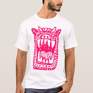 Beängstigendes Monster - Neon Red T-Shirt