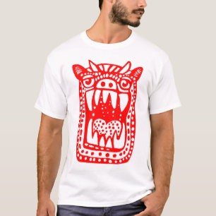 Beängstigendes Monster - Rot T-Shirt