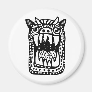 Beängstigendes Monster - Schwarz Magnet