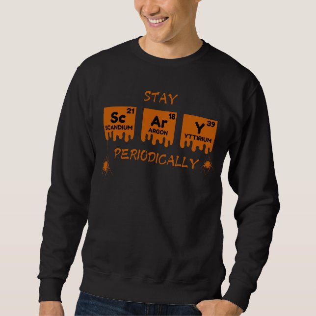 Beängstigendes Periodisches WissenschaftsHalloween Sweatshirt (Vorderseite)