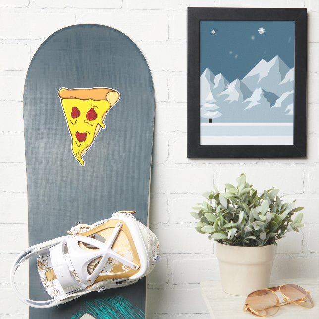 Beängstigendes Pizzafass Aufkleber (Snowboard)