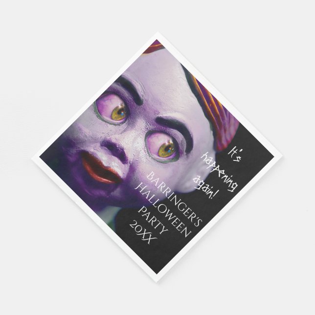 Beängstigendes Puppet-Puppen-Puppenschmuck Serviette (Ecke)