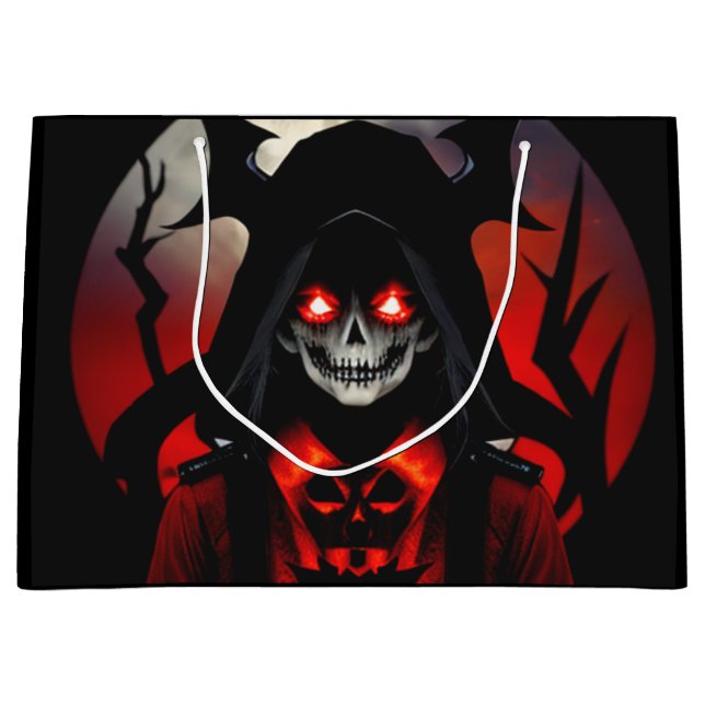 beängstigendes Schädelgeisterhaus Große Geschenktüte (Vorderseite)