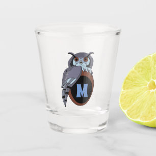 Beängstigendes Schellauge-Monogramm Schnapsglas