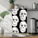 Beängstigendes Schwarz-Weiß-Muster|glückliches Hal Geschirrtuch<br><div class="desc">Beängstigendes Schwarz-Weiß-Muster|glückliches Halloween</div>