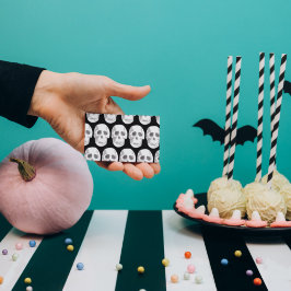 Beängstigendes Schwarz-Weiß-Muster|glückliches Hal Visitenkarte