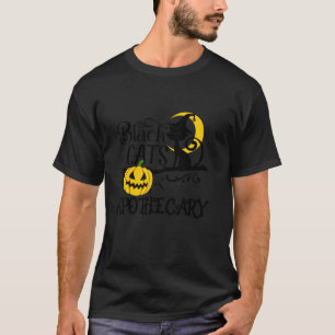 Beängstigendes Schwarze Katzen Apotheke Retro Pump T-Shirt