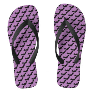 Beängstigendes schwarzes Fledermausmuster Flip Flops