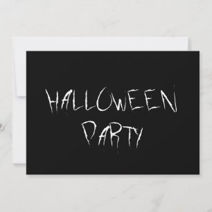 Beängstigendes Schwarzweiß-Halloween-Party Einladung