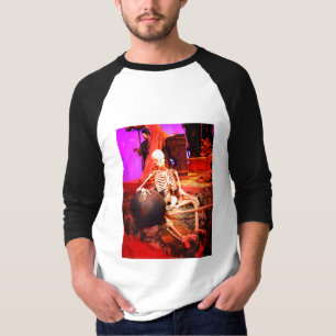 Beängstigendes Skelett Halloween-Mode T-Shirt