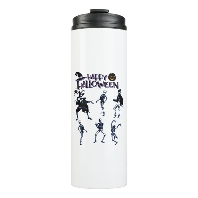 Beängstigendes Skelett-Party Thermosbecher (Vorderseite)