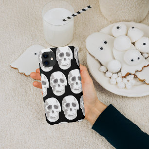 Beängstigendes Skull Halloween Black & White Case-Mate iPhone Hülle