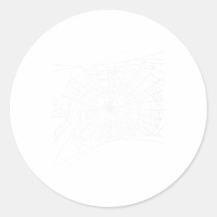 Beängstigendes Spinnennetz - Schwarzes WitwenHallo Runder Aufkleber