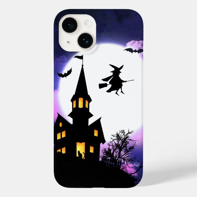 Beängstigendes Spuk Haus Happy Halloween Case-Mate iPhone Hülle (Rückseite)