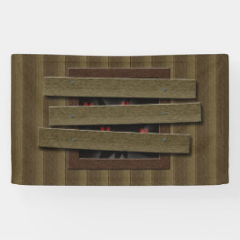 Beängstigendes Spuk House Prop Fake Fenster Augen Banner