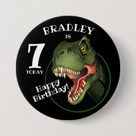 Beängstigendes T-Rex Dinosaurier Kinderalter Button