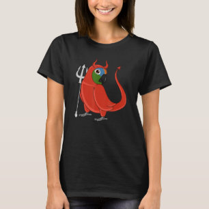 Beängstigendes Teufelskostüm Parrot I Pfirsichfarb T-Shirt